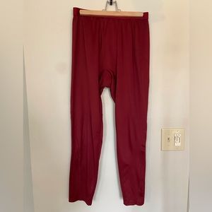 Landsend Men's Expedition Baselayer Pants Dark Red Size Large